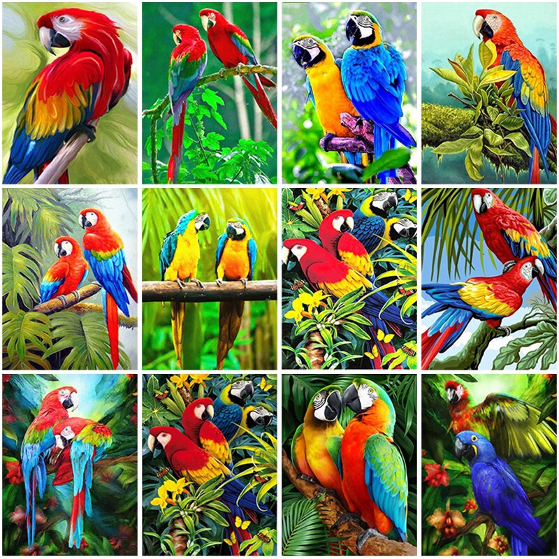 Full Square Round Drill 5D Diamond Painting Parrot..